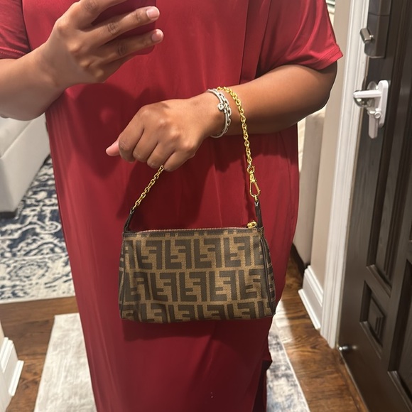 Fendi Monogram Canvas Wristlet Pochette - Picture 13 of 16